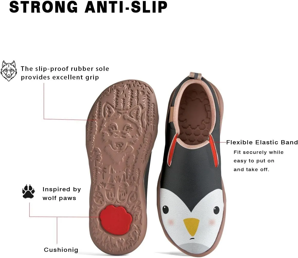 Kids Casual Loafers Slip On Sneakers Girl Boy Animal Face Art Painted Comfort Soft Walking Shoes Toddler Little Big Kid