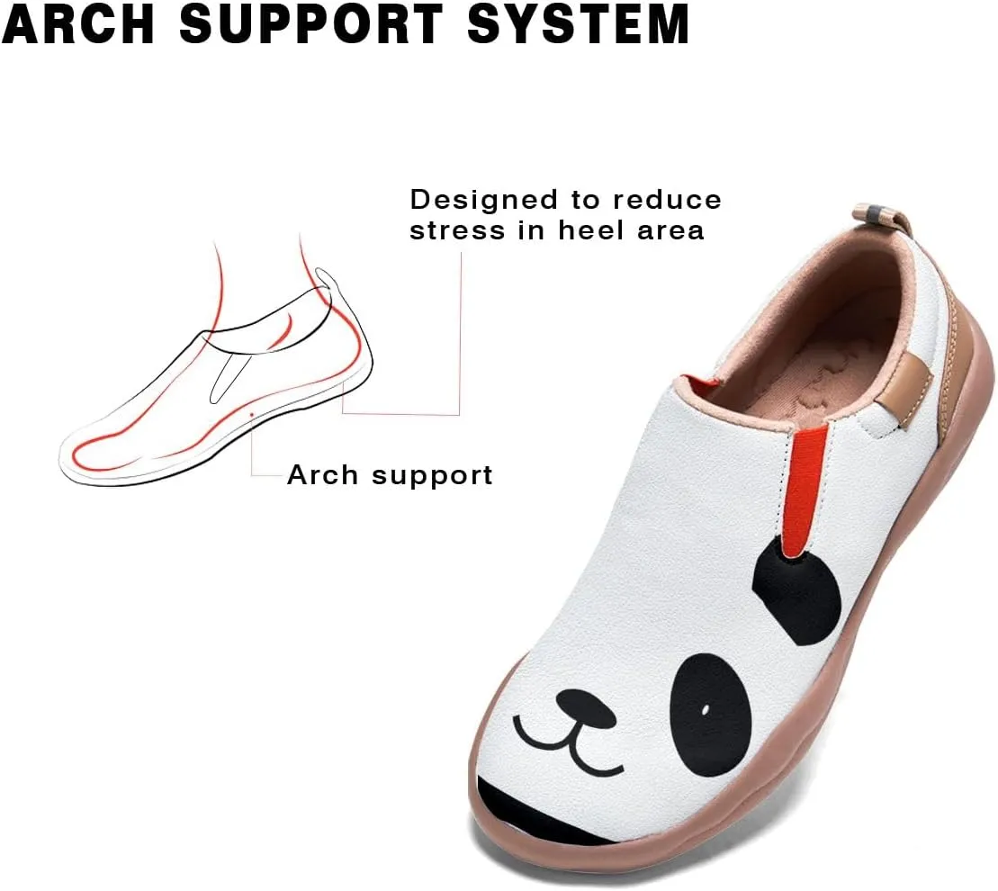 Kids Casual Loafers Slip On Sneakers Girl Boy Animal Face Art Painted Comfort Soft Walking Shoes Toddler Little Big Kid