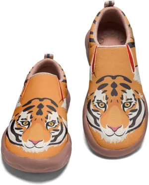 Kids Casual Loafers Slip On Sneakers Girl Boy Animal Face Art Painted Comfort Soft Walking Shoes Toddler Little Big Kid