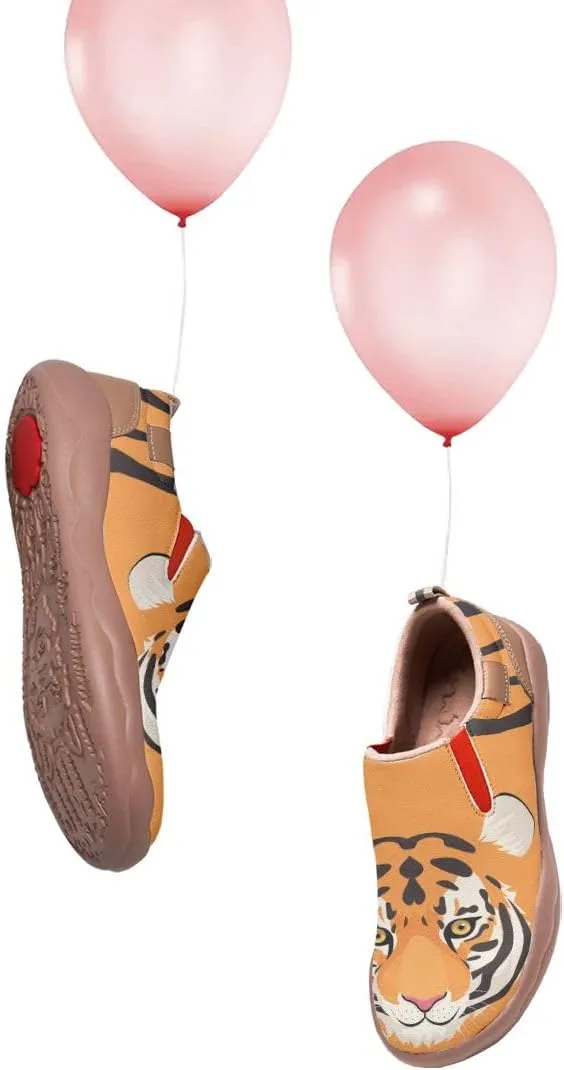 Kids Casual Loafers Slip On Sneakers Girl Boy Animal Face Art Painted Comfort Soft Walking Shoes Toddler Little Big Kid