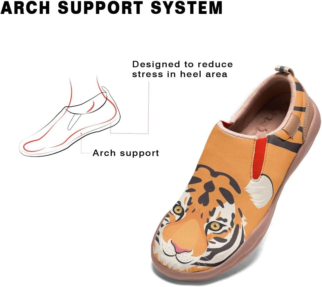 Kids Casual Loafers Slip On Sneakers Girl Boy Animal Face Art Painted Comfort Soft Walking Shoes Toddler Little Big Kid