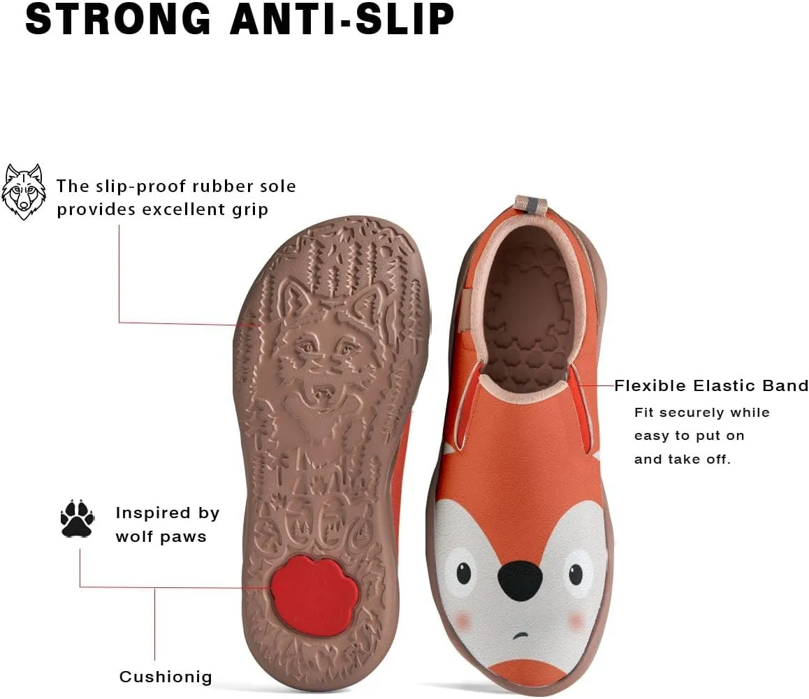Kids Casual Loafers Slip On Sneakers Girl Boy Animal Face Art Painted Comfort Soft Walking Shoes Toddler Little Big Kid
