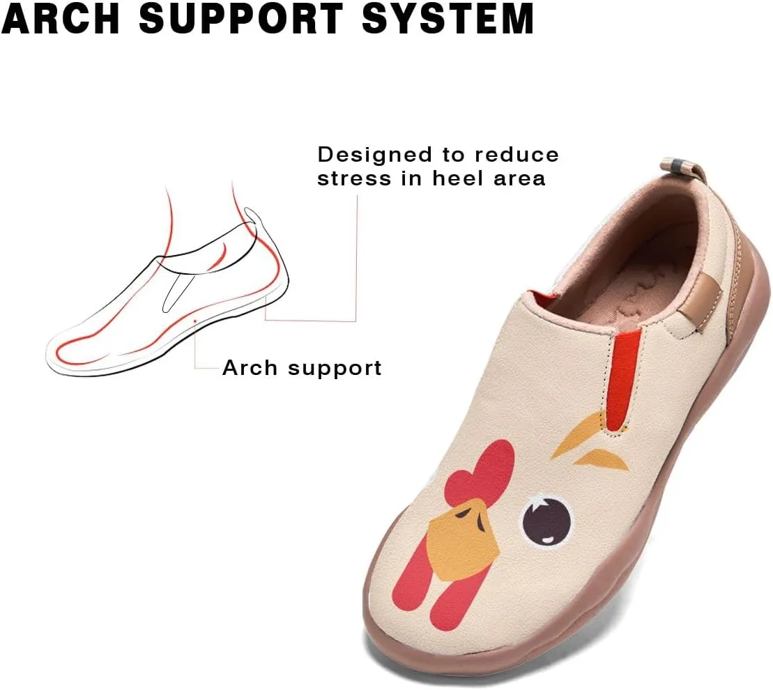 Kids Casual Loafers Slip On Sneakers Girl Boy Animal Face Art Painted Comfort Soft Walking Shoes Toddler Little Big Kid