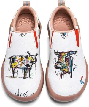 Kids Loafers Shoes Girl Travel Casual Cartoon Animals Art Painted Slip On Comfort Boy Fashion Sneaker(Big Kid/Little Kid/Toddler)
