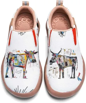 Kids Loafers Shoes Girl Travel Casual Cartoon Animals Art Painted Slip On Comfort Boy Fashion Sneaker(Big Kid/Little Kid/Toddler)