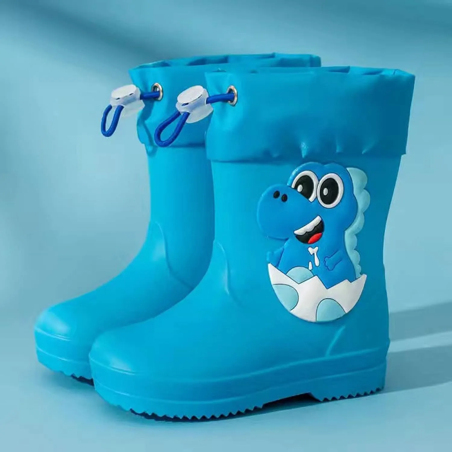 Kids Rain Boots Short Rain Boots for Kids Waterproof Anti-Slip Ankle Boots Lightweight Easy On with Outdoors