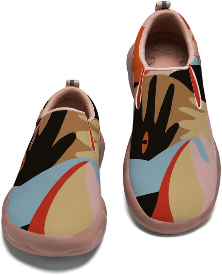 Kids Slip On Travel Shoes Boy Girl Loafers Casual Walking Lightweight Comfort Abstract Art Painted Sneakers (Big Kid/Little Kid/Toddler)