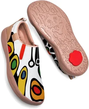 Kids Slip On Travel Shoes Boy Girl Loafers Casual Walking Lightweight Comfort Abstract Art Painted Sneakers (Big Kid/Little Kid/Toddler)