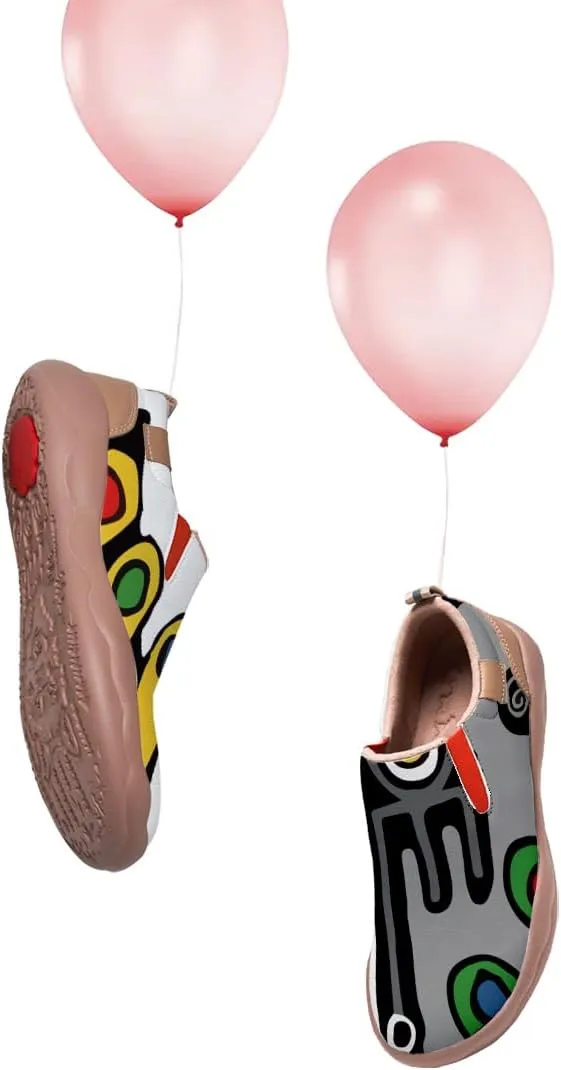 Kids Slip On Travel Shoes Boy Girl Loafers Casual Walking Lightweight Comfort Abstract Art Painted Sneakers (Big Kid/Little Kid/Toddler)