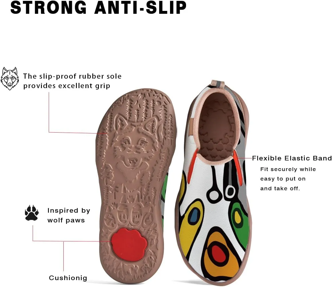 Kids Slip On Travel Shoes Boy Girl Loafers Casual Walking Lightweight Comfort Abstract Art Painted Sneakers (Big Kid/Little Kid/Toddler)