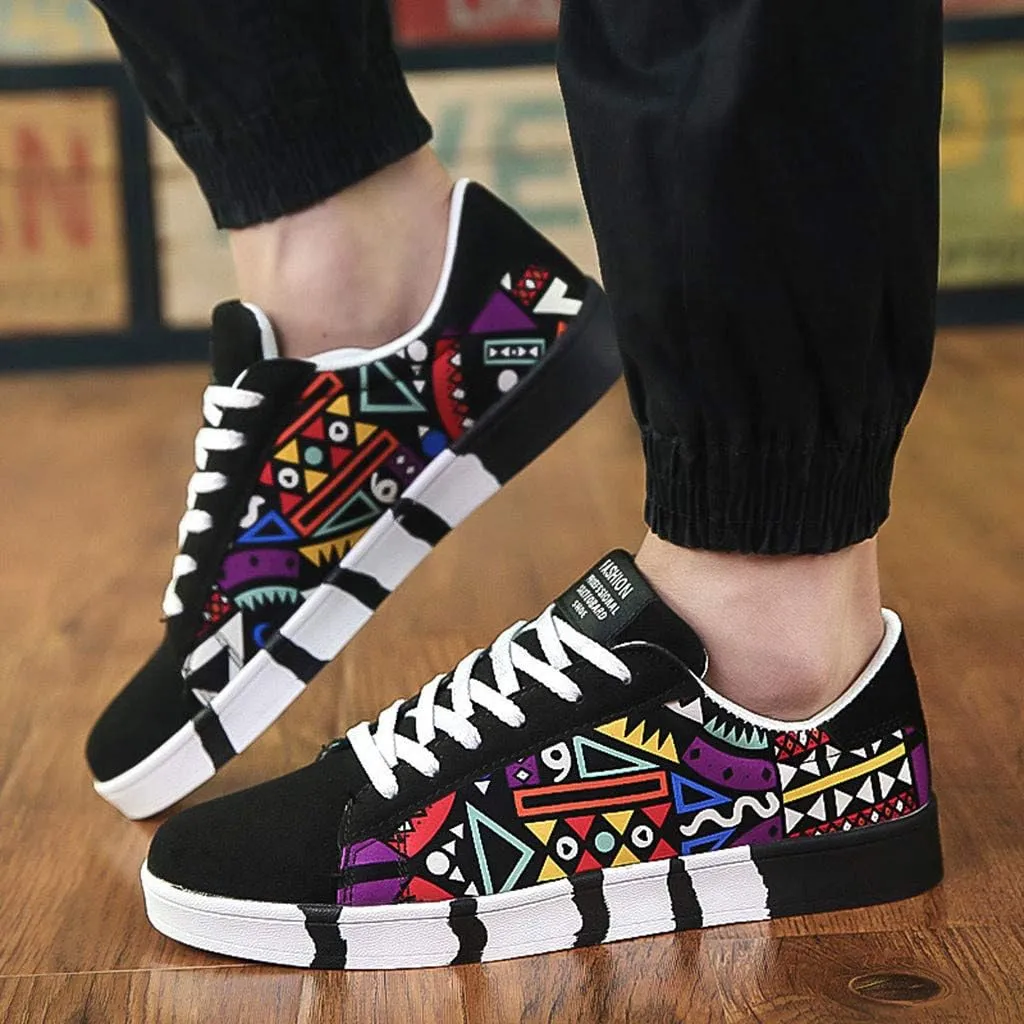 Lace-Up Colorfor Casual Fashion Canvas Shoes Sport Men's Shoes Sneaker for Men Walking Sneaker