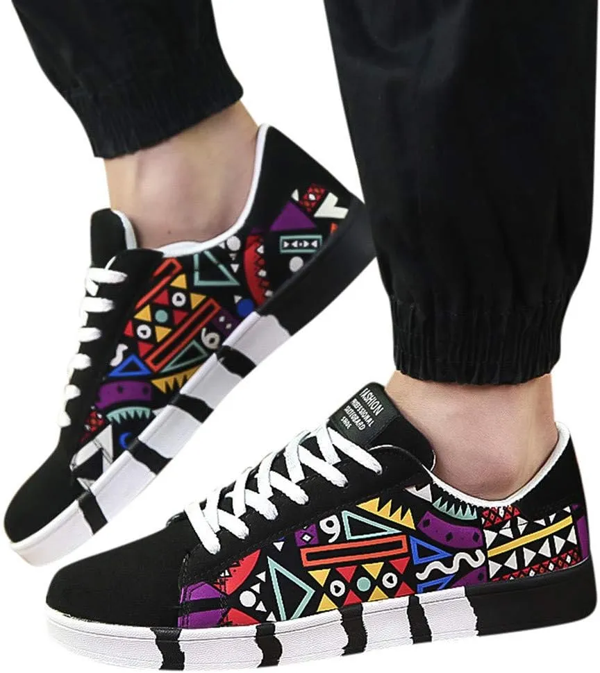 Lace-Up Colorfor Casual Fashion Canvas Shoes Sport Men's Shoes Sneaker for Men Walking Sneaker