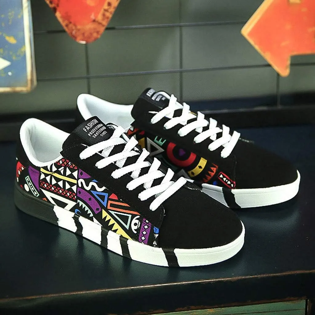 Lace-Up Colorfor Casual Fashion Canvas Shoes Sport Men's Shoes Sneaker for Men Walking Sneaker
