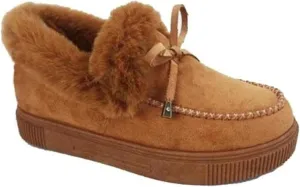 Ladmiple Booties For Women 2024 Winter Snow Boots Classic Fur Lined Slip On Ankle Boots Fashion Casual Warm Loafers Shoes