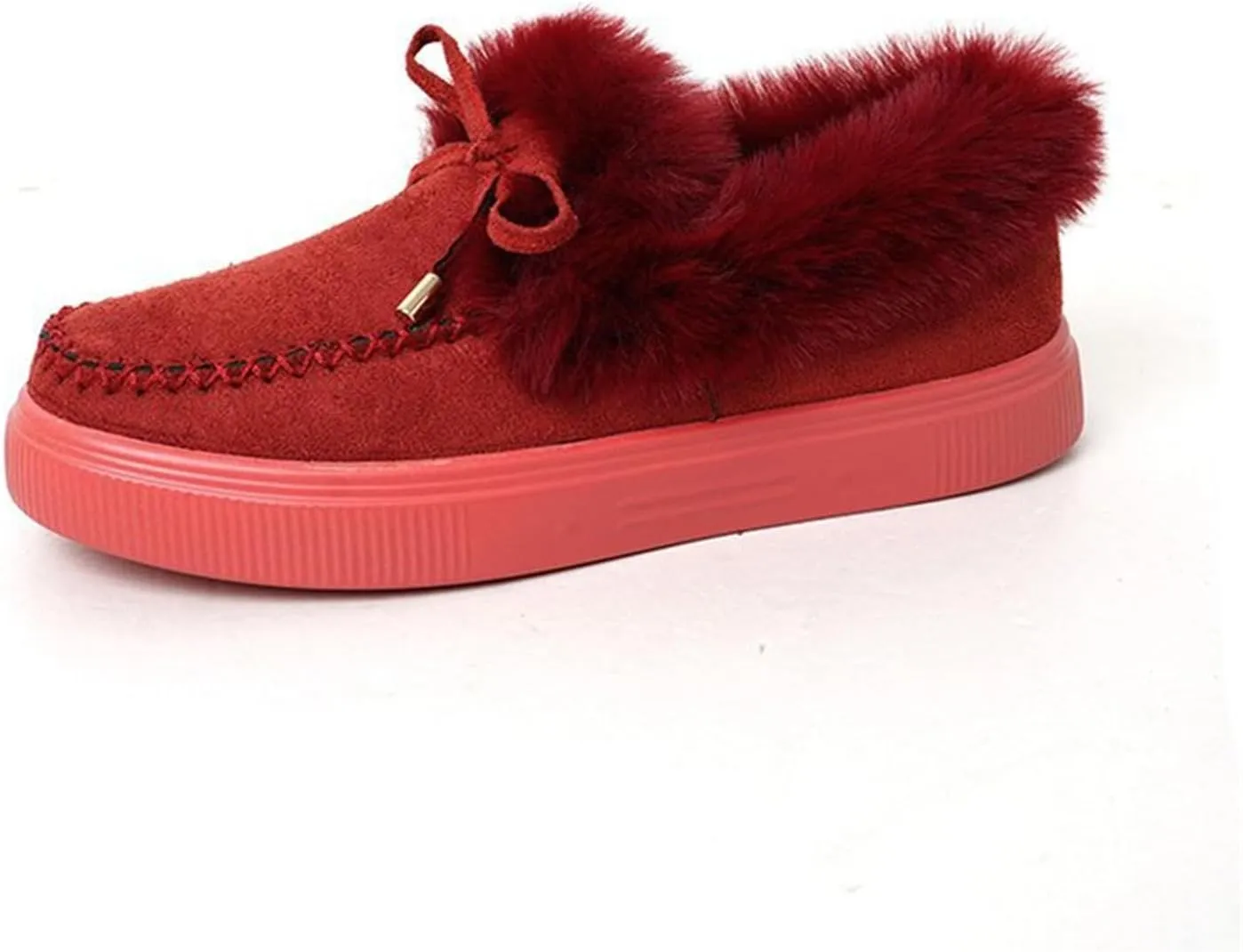 Ladmiple Boots For Women Ankle Booties Winter Snow Warm Booties Fur Lined Anti-Slip Outdoor Slip On Comfortable Shoes