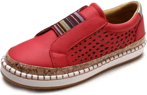 Ladmiple Shoes For Women Sneakers Slip Ons Comfort Casual Canvas Shoes Summer Fashion Platform Walking Flats Loafers