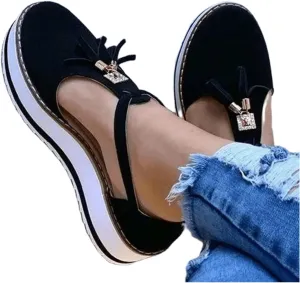 Ladmiple Shoes For Women Sneakers Slip Ons Comfort Casual Canvas Shoes Summer Fashion Platform Walking Flats Loafers