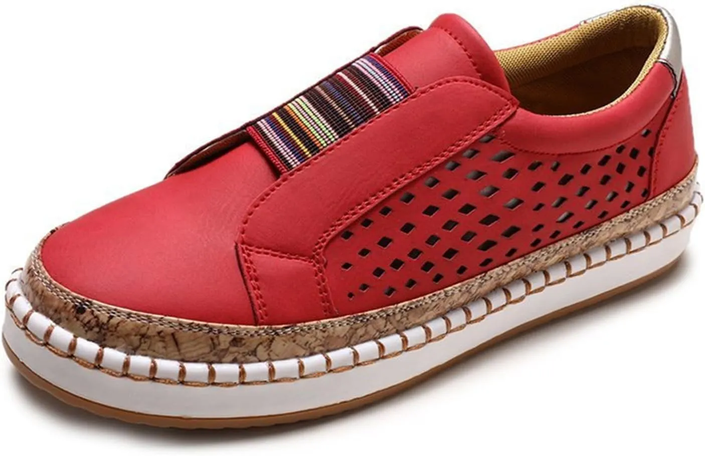 Ladmiple Shoes For Women Sneakers Slip Ons Comfort Casual Canvas Shoes Summer Fashion Platform Walking Flats Loafers