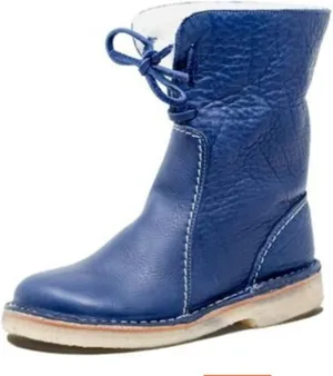 Ladmiple Snow Boots For Women Cute Tall Mid Calf Winter Boots Slip on Fur Lined Cold Weather Warm Ankle Booties Walking Shoes