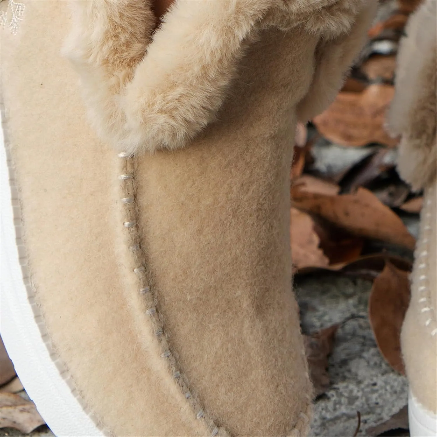 Ladmiple Winter Boots For Women 2024 Dressy Snow Boots Warm Ankle Booties Comfortable Slip On Outdoor Fur Lined Loafers Shoes
