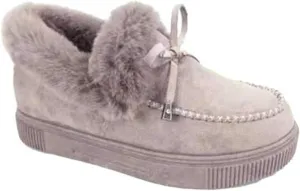 Ladmiple Winter Boots For Women Wide Width Snow Boots Comfortable Slip on Fur Lined Cold Weather Warm Ankle Booties