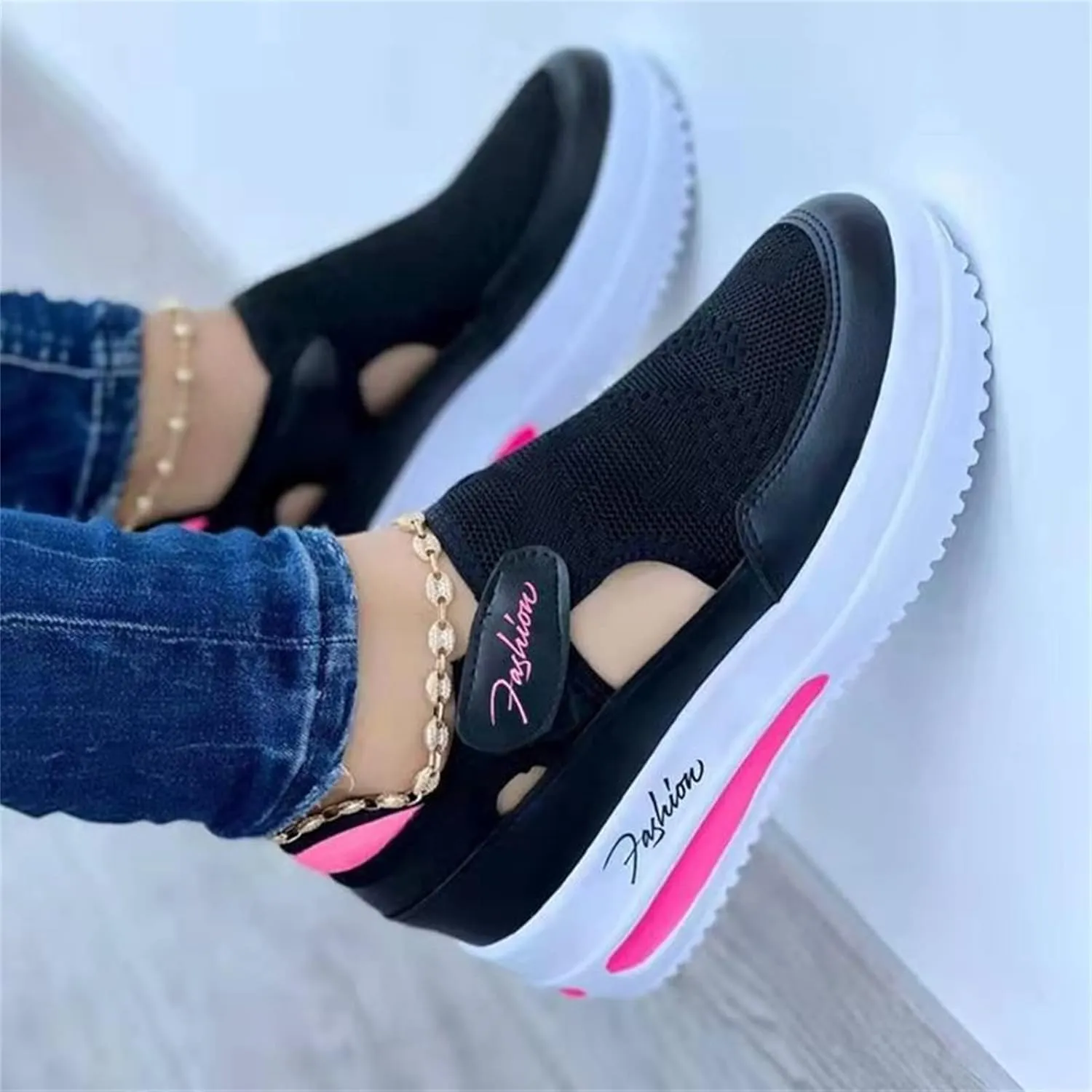 Ladmiple Womens Shoes Dressy Casual Loafers Slip On Sneakers Comfort Fashion Low Top Platform Walking Canvas Shoes