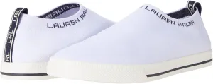 Lauren Ralph Lauren Jordyn Slip-On Sneaker - Breathable, Classic Round Toe Pull-on Flat Canvas Shoes for Women