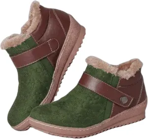 Lausiuoe Snow Boots For Women Cute Wide Calf Warm Winter Fuzzy Ankle Booties Silp On Comfortable Casual Fashion Loafers