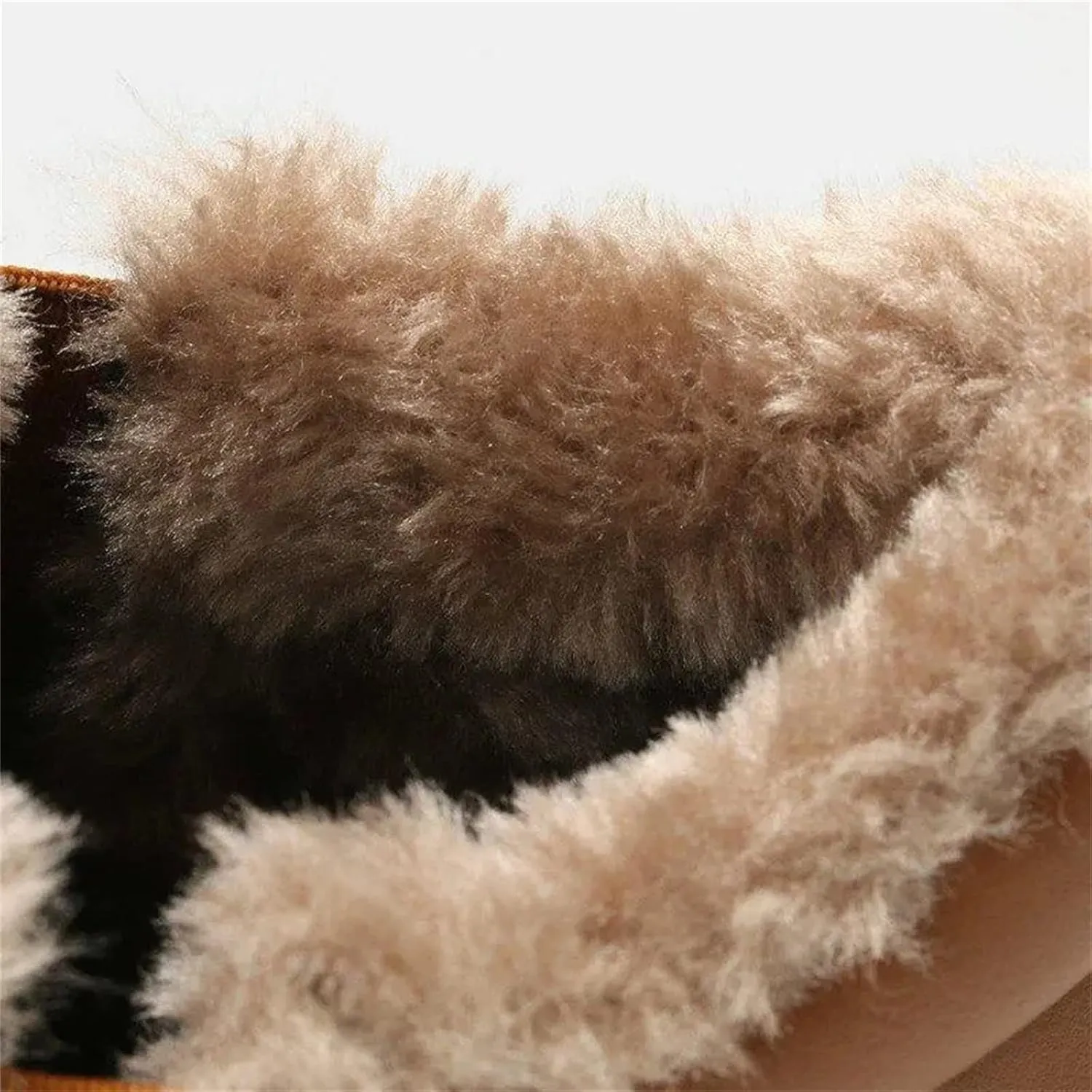 Lausiuoe Snow Boots For Women Cute Wide Calf Warm Winter Fuzzy Ankle Booties Silp On Comfortable Casual Fashion Loafers