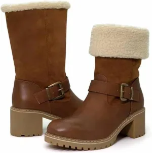 Lausiuoe Winter Boots For Women Fashion 2022 Womens Snow Boots Warm Booties Casual Trendy Outdoor Fur Lined Lining Fuzzy Shoes