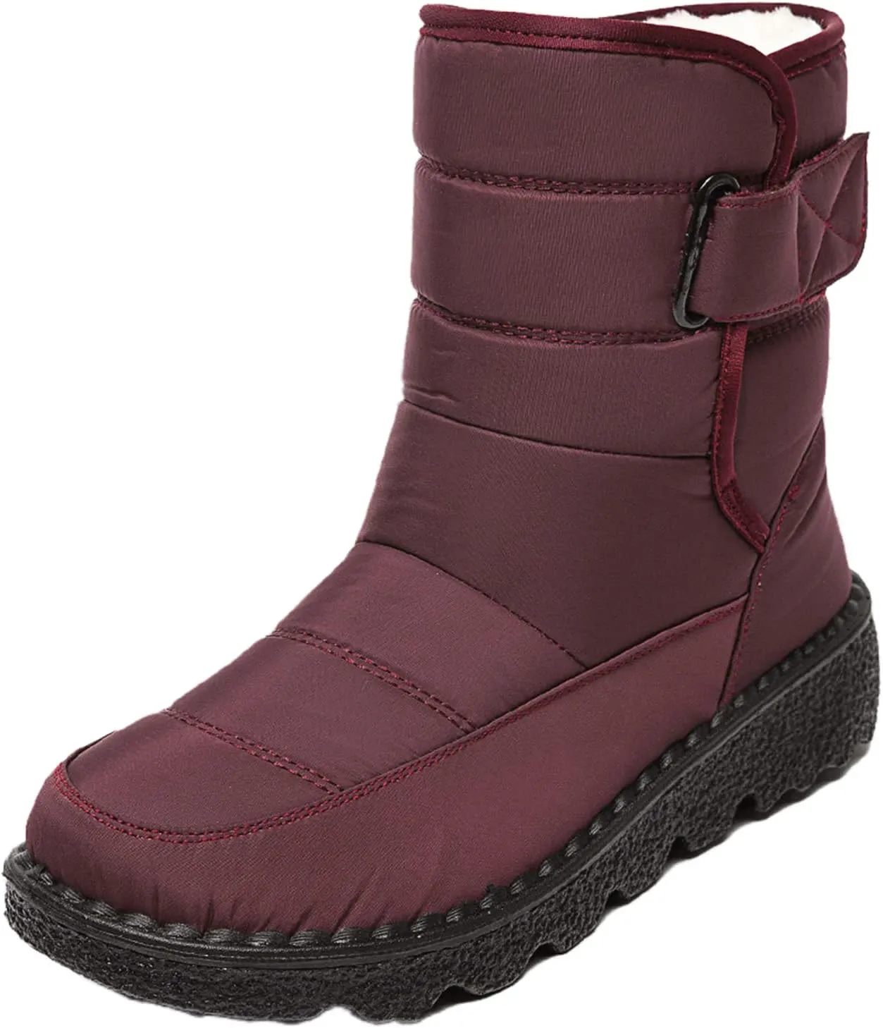 Lausiuoe Winter Boots For Women Waterproof Snow Non Slip Warm Fur Lined Anti-Slip Ankle Booties Outdoor Walking Shoes