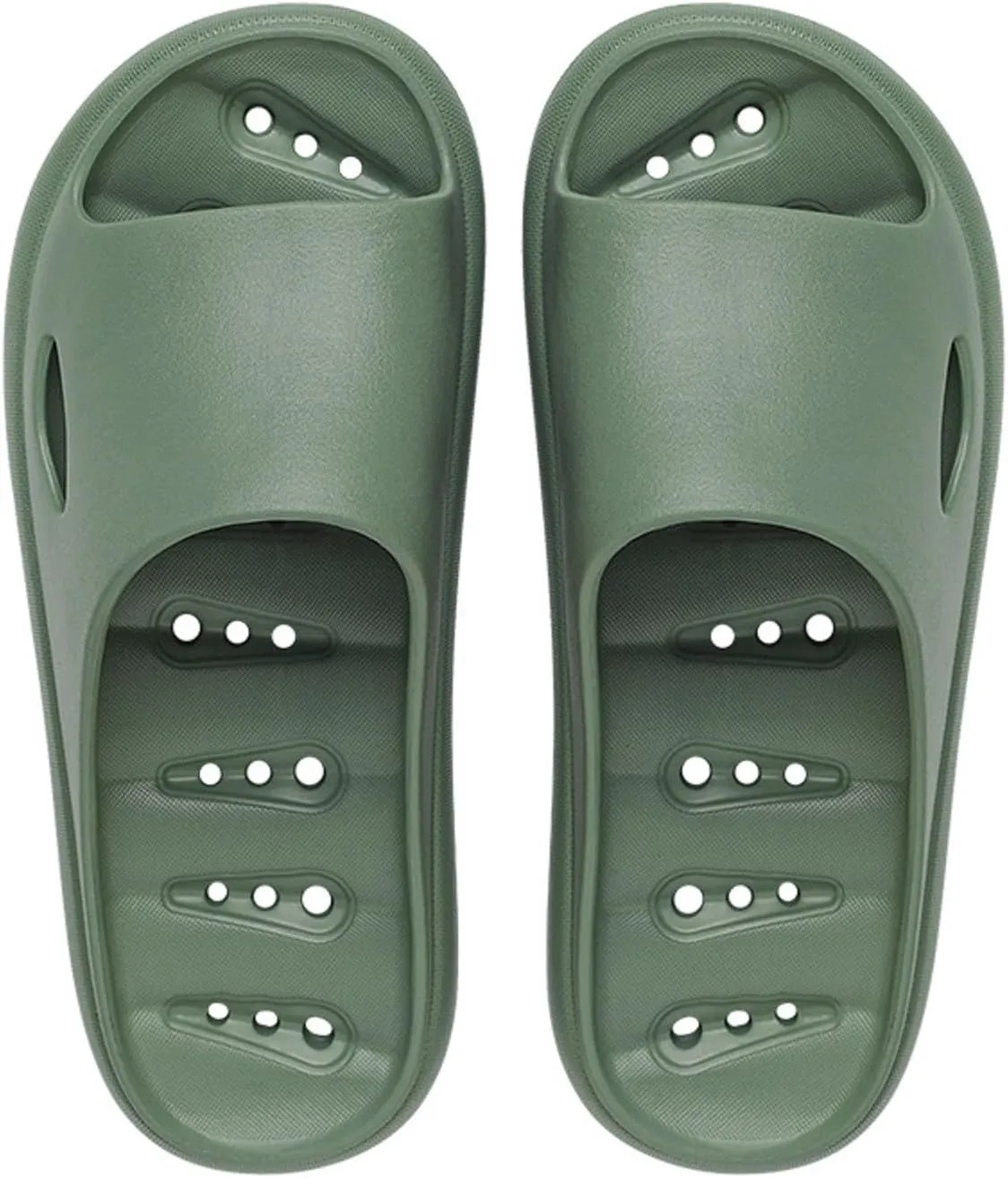 Men and Women Same Couples Quick Drying Slip Leakage Thick Soled Soft Soled Solid Color Home Women Slide Sandals Size 8