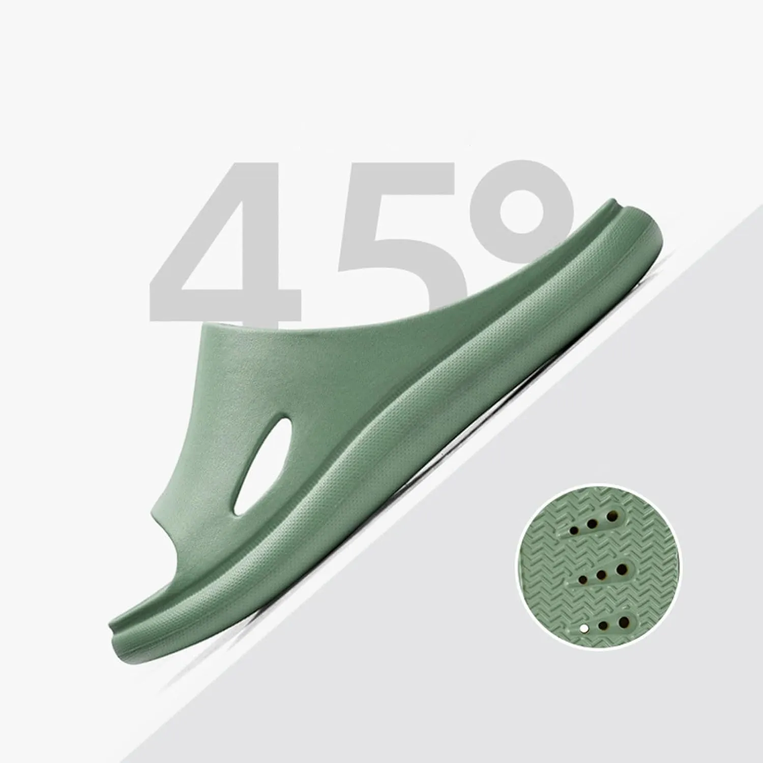 Men and Women Same Couples Quick Drying Slip Leakage Thick Soled Soft Soled Solid Color Home Women Slide Sandals Size 8