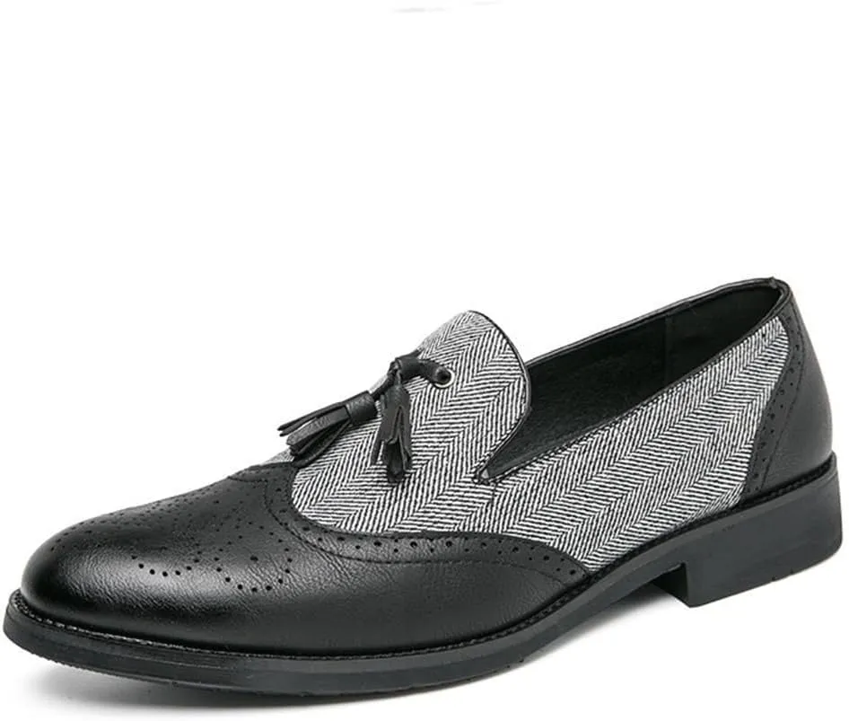 Men Lightweight Dress Shoes Classic Leather Comfortable Non-Slip Softsole Party Tuxedo Derby Shoes