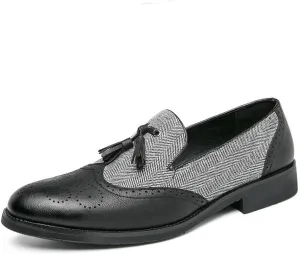Men Lightweight Dress Shoes Classic Leather Comfortable Non-Slip Softsole Party Tuxedo Derby Shoes