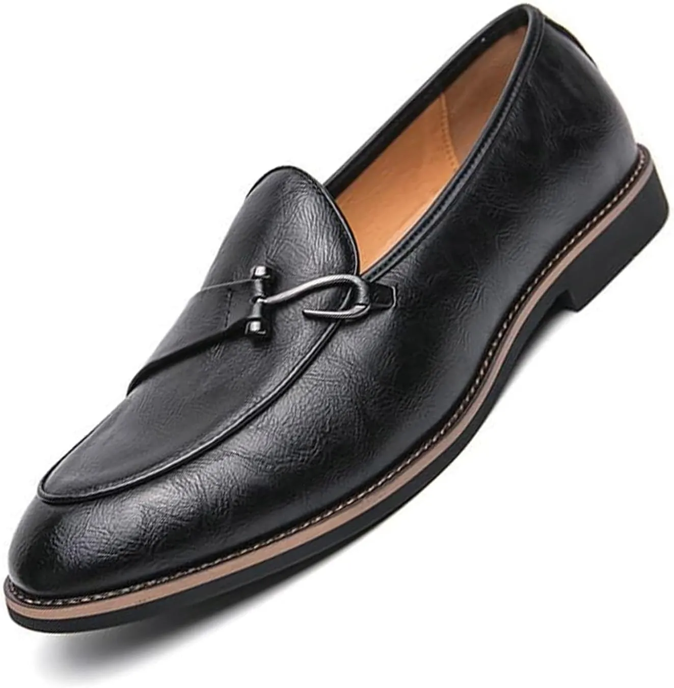 Men Loafers Dress Shoes Classic Leather Slip-On Business Walking Wedding Formal Oxfords Work Tuxedo Derby Shoes