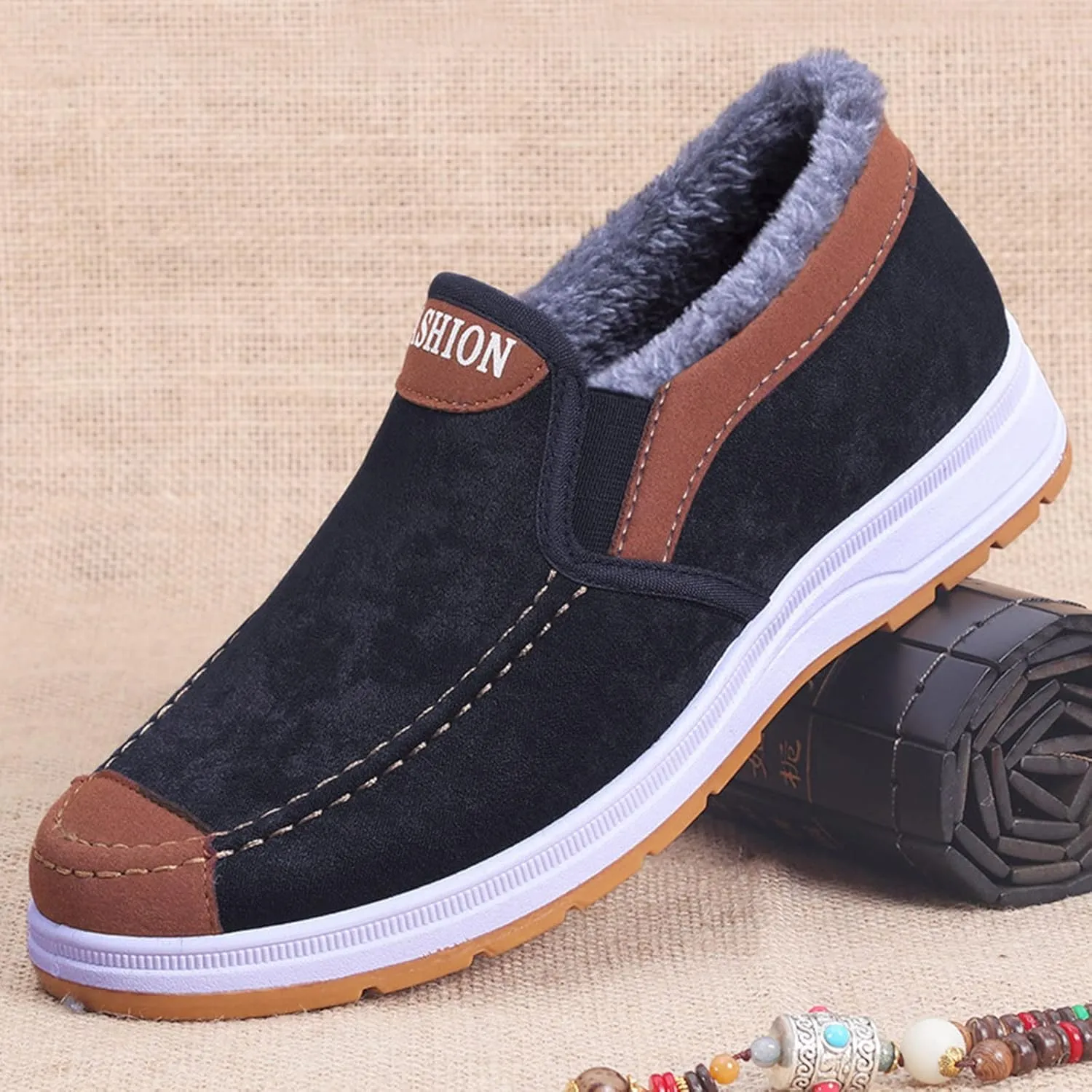 Mens Casual Loafer Shoes Soft Walking Shoes Breathable Lightweight for Adult Male Winter Walking Shoes for Men