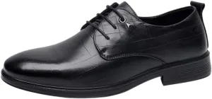 Men's Classic Lace-up Formal Oxfords Men Breathable Leather Wingtip Brogue Loafers