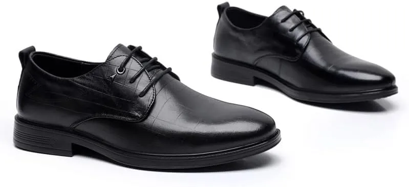 Men's Classic Lace-up Formal Oxfords Men Breathable Leather Wingtip Brogue Loafers