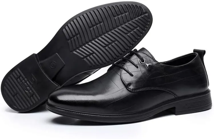 Men's Classic Lace-up Formal Oxfords Men Breathable Leather Wingtip Brogue Loafers