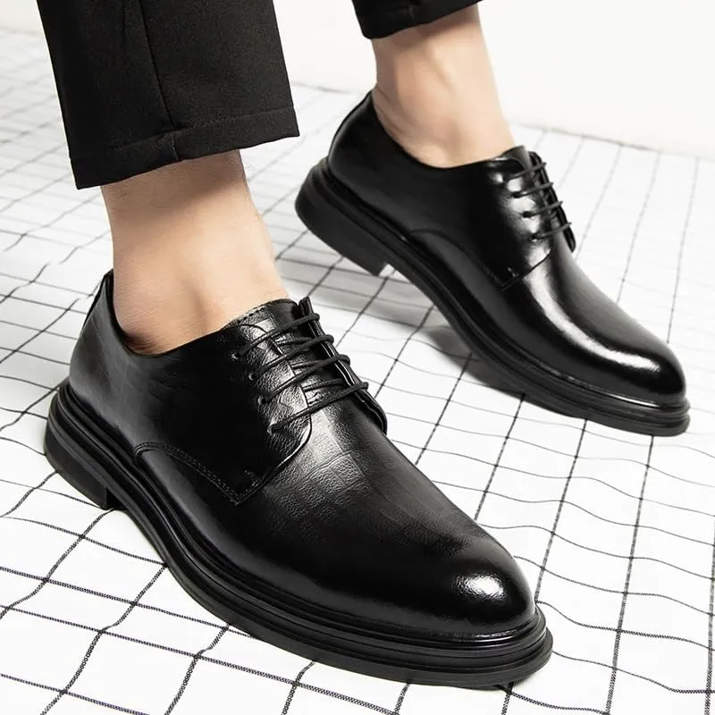 Men's Classic Lace Up Oxfords Shoes Mens Brogue Wingtip Retro Dress Shoes