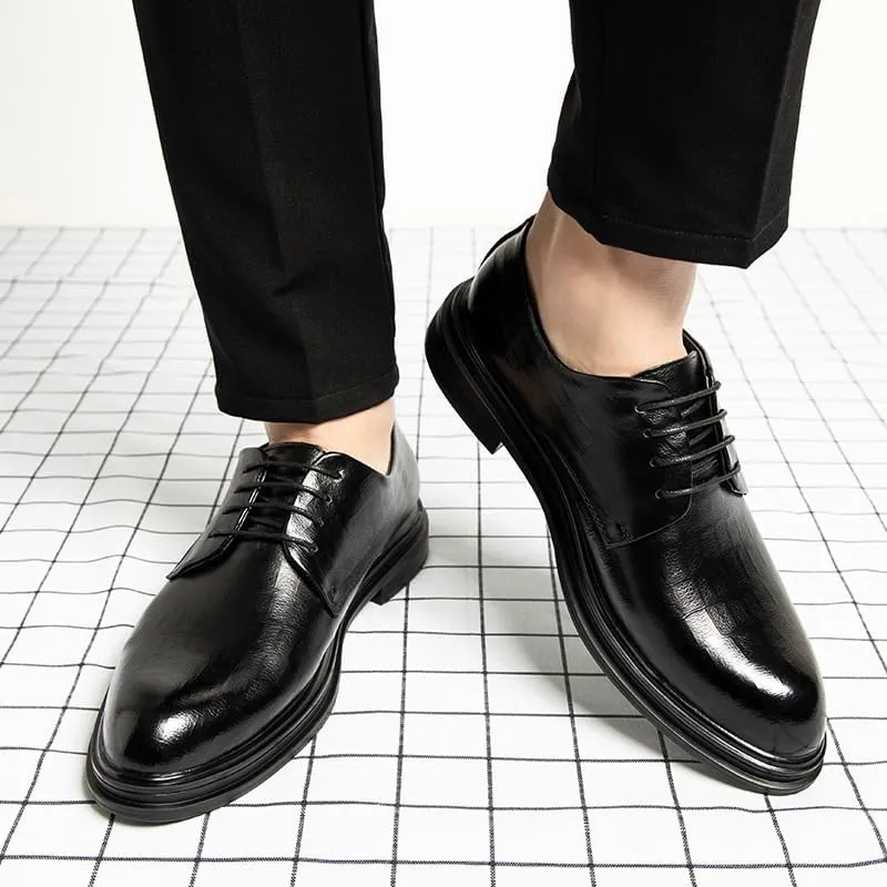 Men's Classic Lace Up Oxfords Shoes Mens Brogue Wingtip Retro Dress Shoes