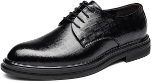 Men's Classic Lace Up Oxfords Shoes Mens Brogue Wingtip Retro Dress Shoes