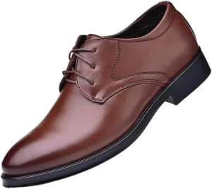 Men's Comfort Dress Shoes Classic Hand Stitched Business Formal Oxfords Non-Slip Softsole Derby Shoes for Men