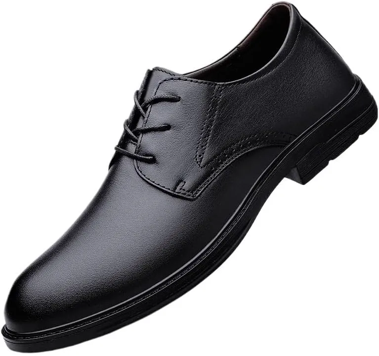 Mens Comfort Hand Stitched Genuine Leather Oxfords Shoes Men Fashion Classic Lace Up Business Formal Derby Shoes