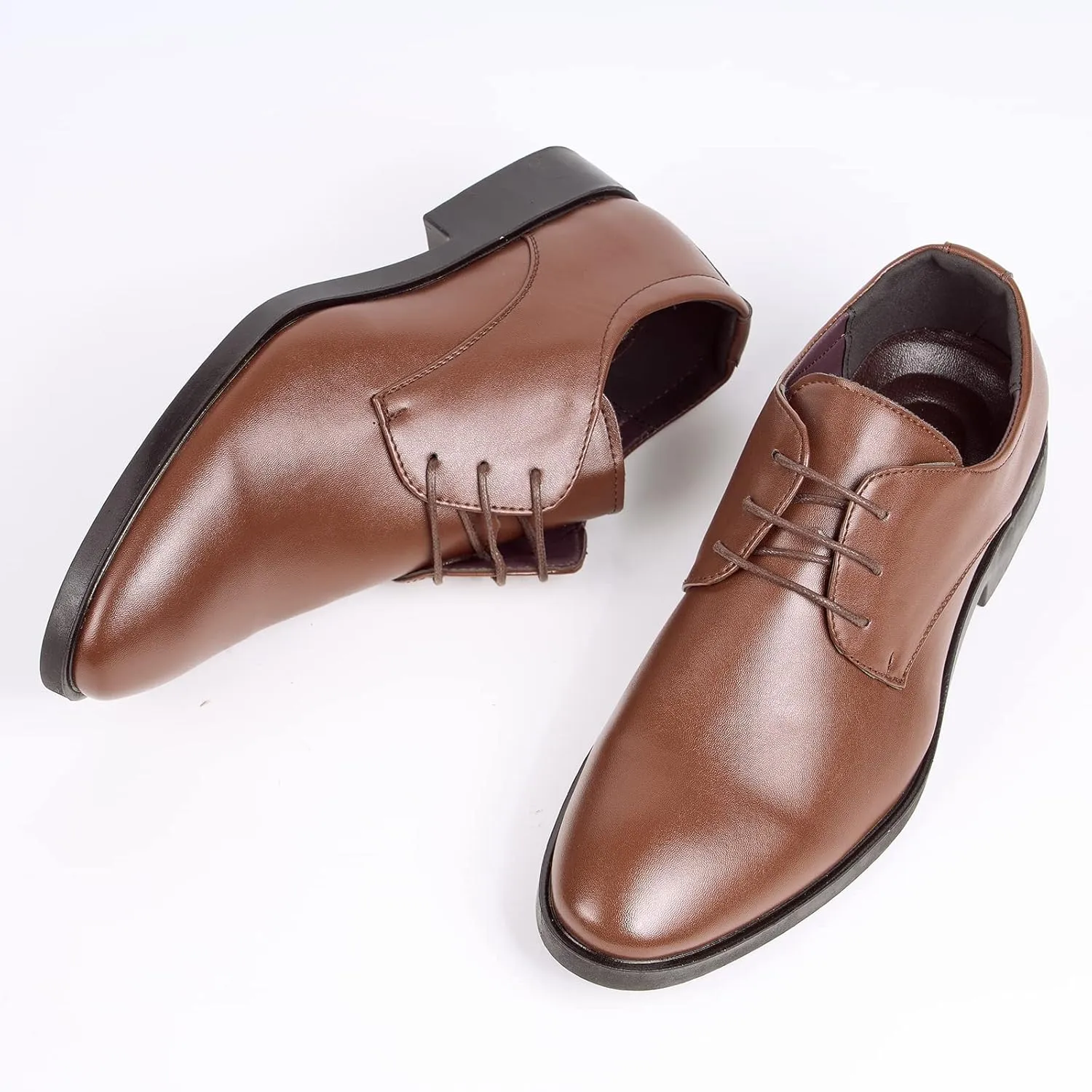 Mens Dress Shoes Modern Classic Slip On Oxfords Formal Casual Business Wedding Work Lace-ups, US Size 4-14