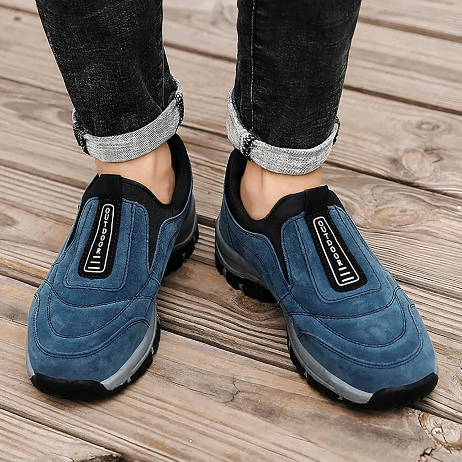 Men's Kiking Shoes Sports Walking Running Traveling Lightweight Breathable Slip On Loafers
