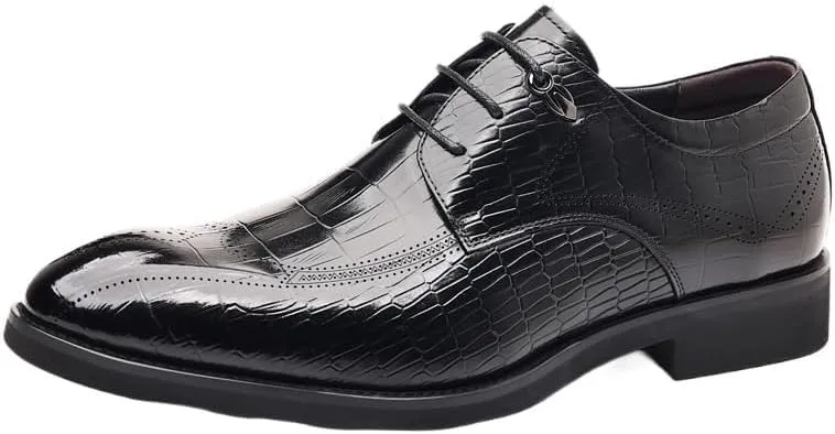 Men's Lace-up Leather Shoes for Wedding Fashionable Comfort Orthopedic Loafers Men's Breathable Oxfords Shoes