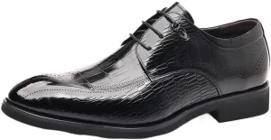 Men's Lace-up Leather Shoes for Wedding Fashionable Comfort Orthopedic Loafers Men's Breathable Oxfords Shoes