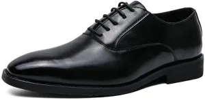 Mens Leather Shoes Footwear Dress Shoes Classic Wingtip Oxfords Business Fashion Breathable Prom Business Wedding Dress Shoes(6.5)